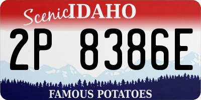 ID license plate 2P8386E