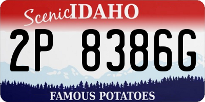 ID license plate 2P8386G