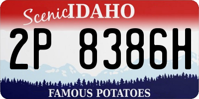 ID license plate 2P8386H