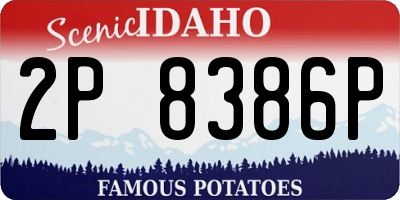 ID license plate 2P8386P