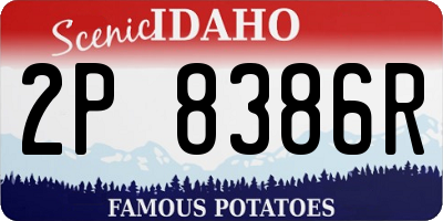ID license plate 2P8386R