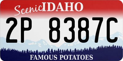 ID license plate 2P8387C