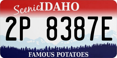 ID license plate 2P8387E