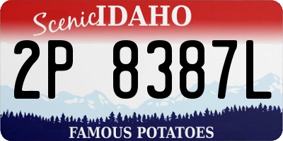 ID license plate 2P8387L