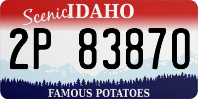 ID license plate 2P8387O