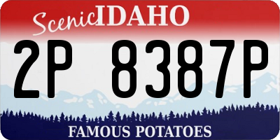 ID license plate 2P8387P