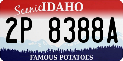 ID license plate 2P8388A