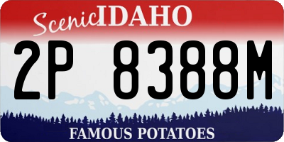 ID license plate 2P8388M