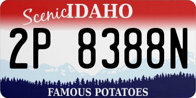 ID license plate 2P8388N
