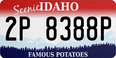 ID license plate 2P8388P