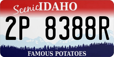 ID license plate 2P8388R