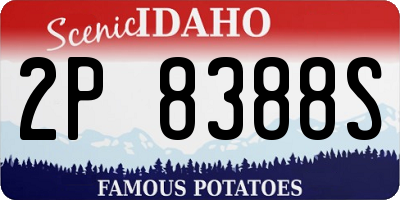 ID license plate 2P8388S