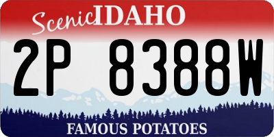 ID license plate 2P8388W