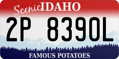 ID license plate 2P8390L