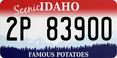 ID license plate 2P8390O
