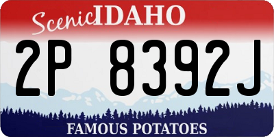 ID license plate 2P8392J
