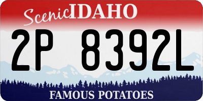 ID license plate 2P8392L