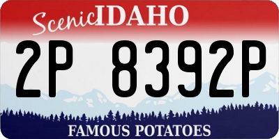 ID license plate 2P8392P