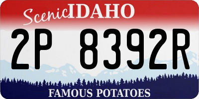 ID license plate 2P8392R