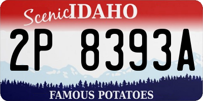ID license plate 2P8393A