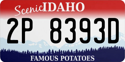 ID license plate 2P8393D