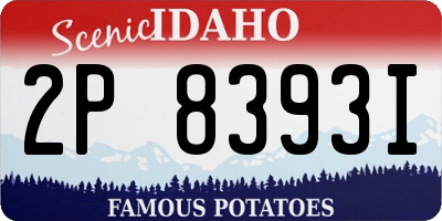 ID license plate 2P8393I