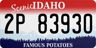 ID license plate 2P8393O