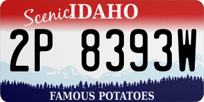 ID license plate 2P8393W