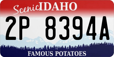 ID license plate 2P8394A