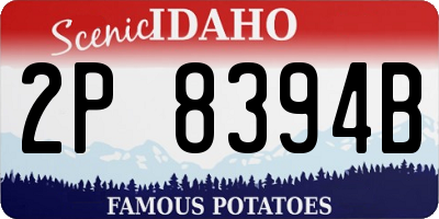 ID license plate 2P8394B