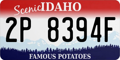 ID license plate 2P8394F