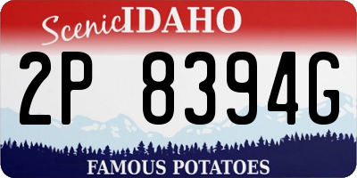ID license plate 2P8394G