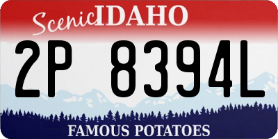 ID license plate 2P8394L