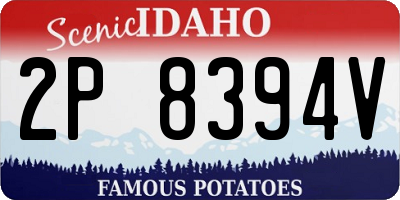 ID license plate 2P8394V