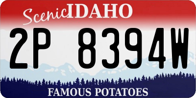 ID license plate 2P8394W