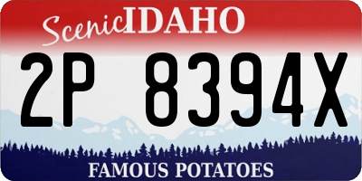 ID license plate 2P8394X