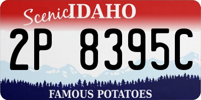 ID license plate 2P8395C
