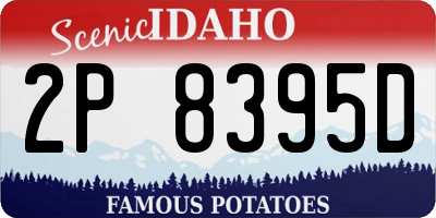 ID license plate 2P8395D