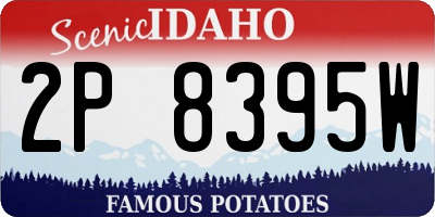 ID license plate 2P8395W