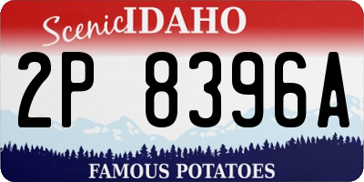 ID license plate 2P8396A