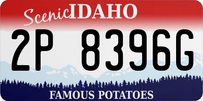 ID license plate 2P8396G