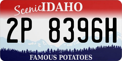 ID license plate 2P8396H
