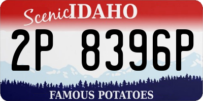ID license plate 2P8396P