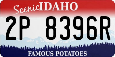 ID license plate 2P8396R