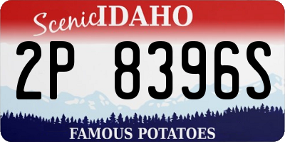 ID license plate 2P8396S