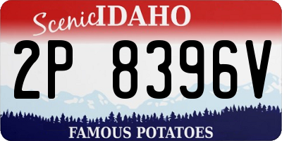 ID license plate 2P8396V