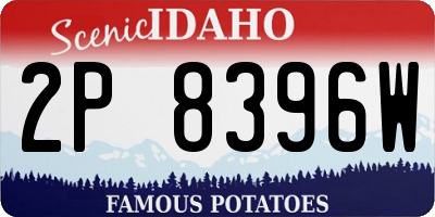 ID license plate 2P8396W