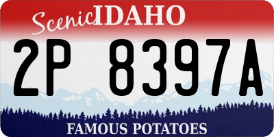 ID license plate 2P8397A