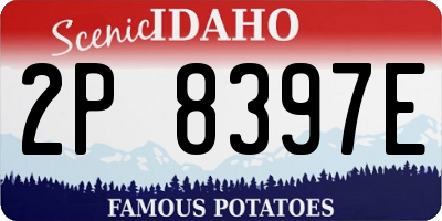 ID license plate 2P8397E