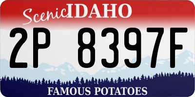 ID license plate 2P8397F